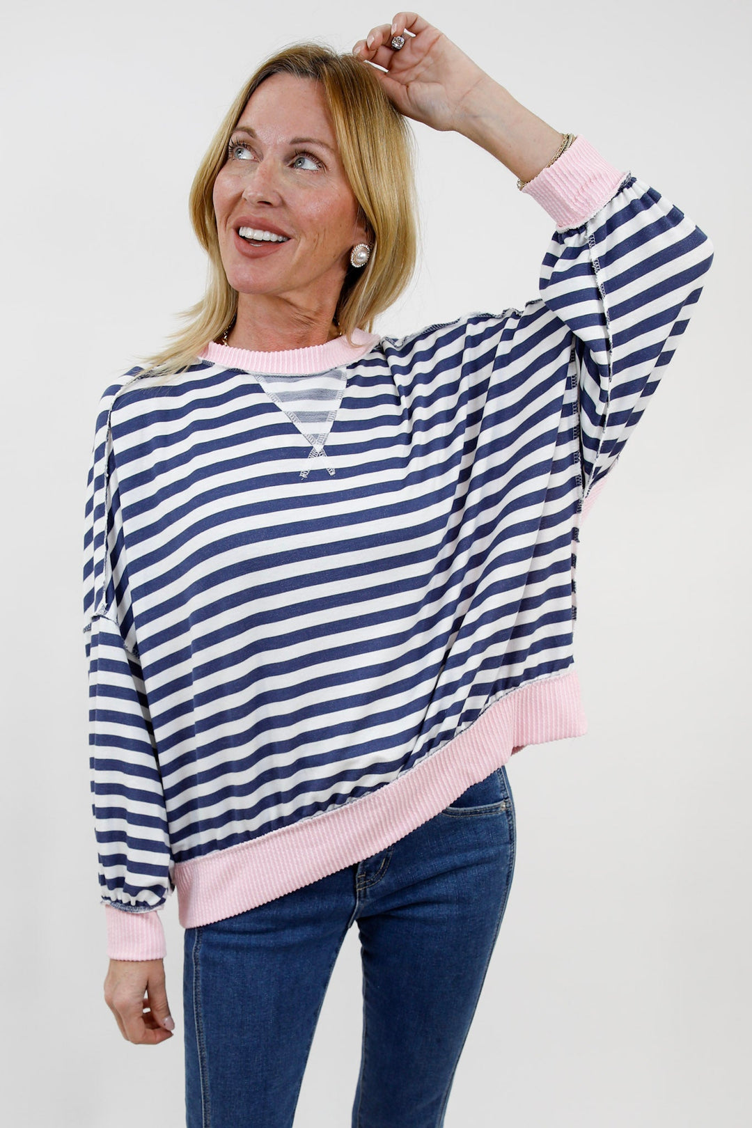Cozy Stripe Darling Pullover