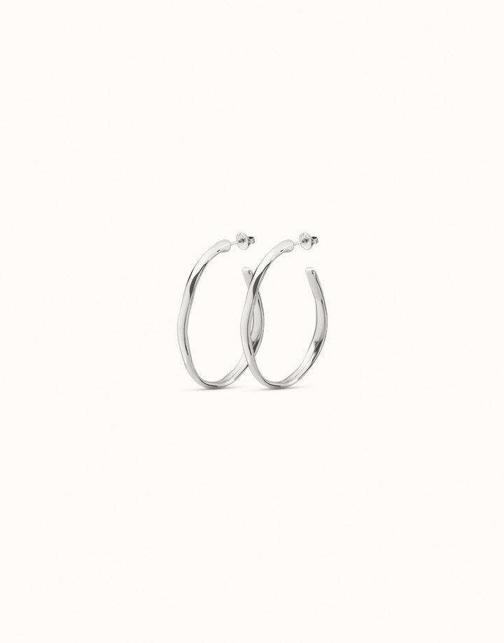 Silver Open Hoop Earrings