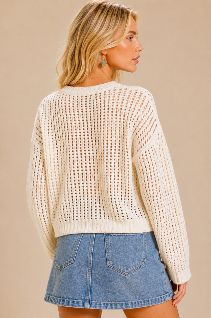 Seeing Stars Open Knit Sweater
