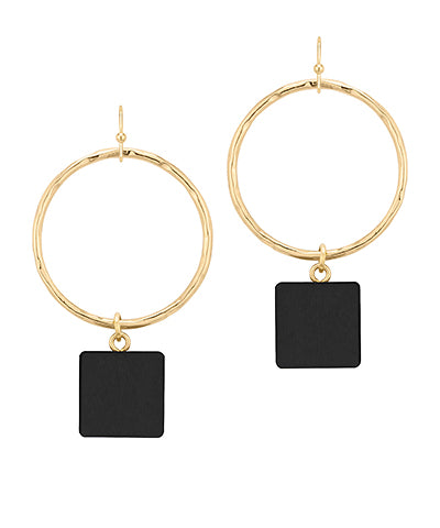 Gleaming Wood Earrings