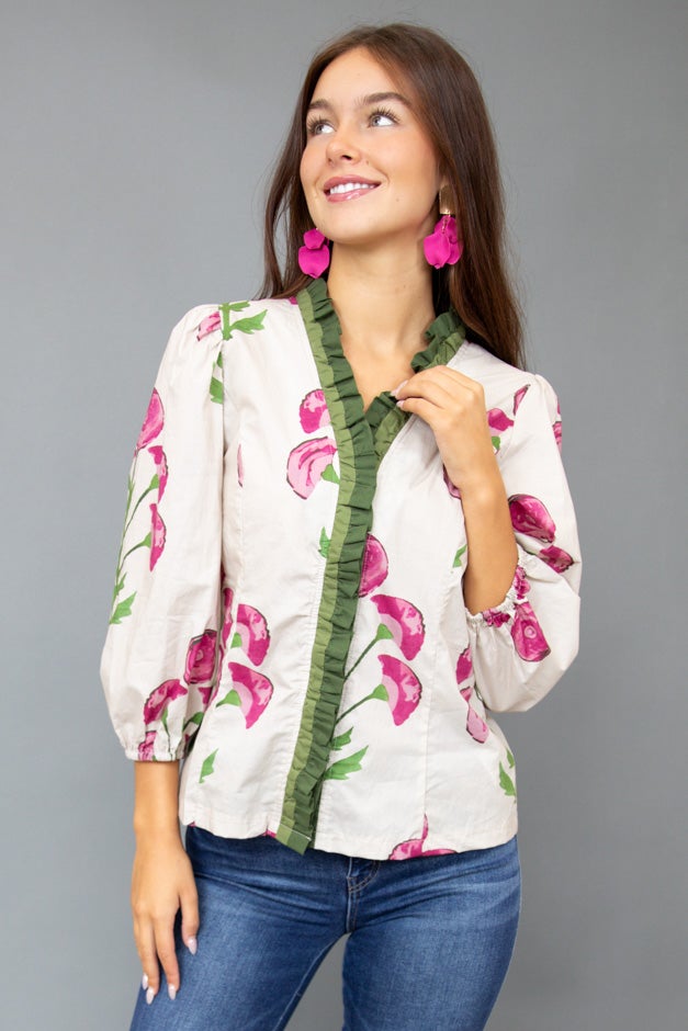 Stone Meadow Ruffle Blouse *Final Sale*