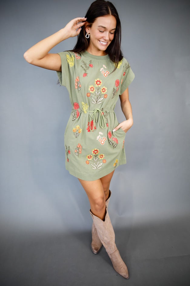 Wildflower Haven Embroidered Dress