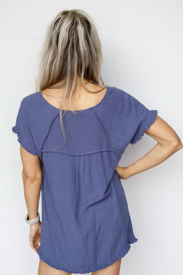 Summer Daze Raw Hem Top *Final Sale*
