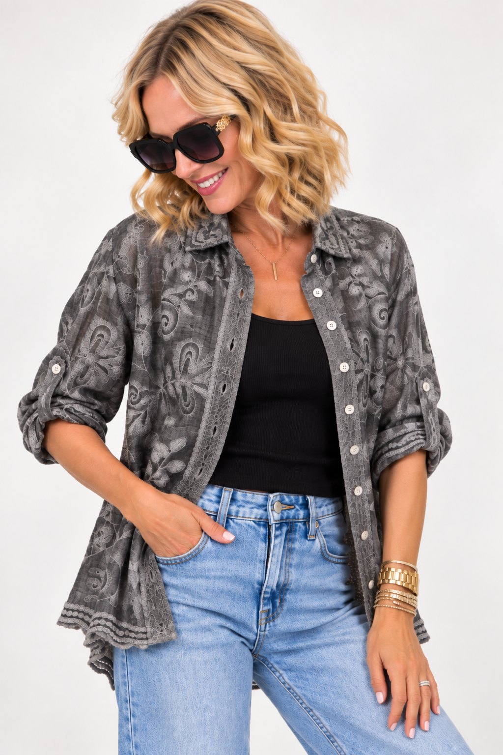 Stitched in Bloom Embroidered Blouse