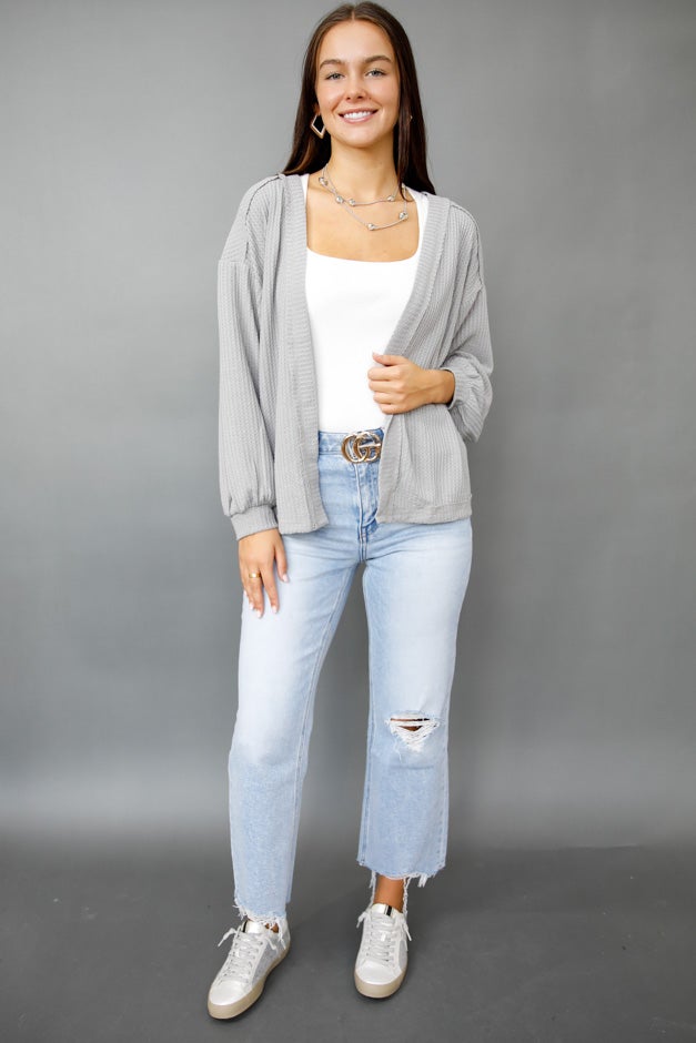 Cozy Waffle Knit Cardigan *Final Sale*