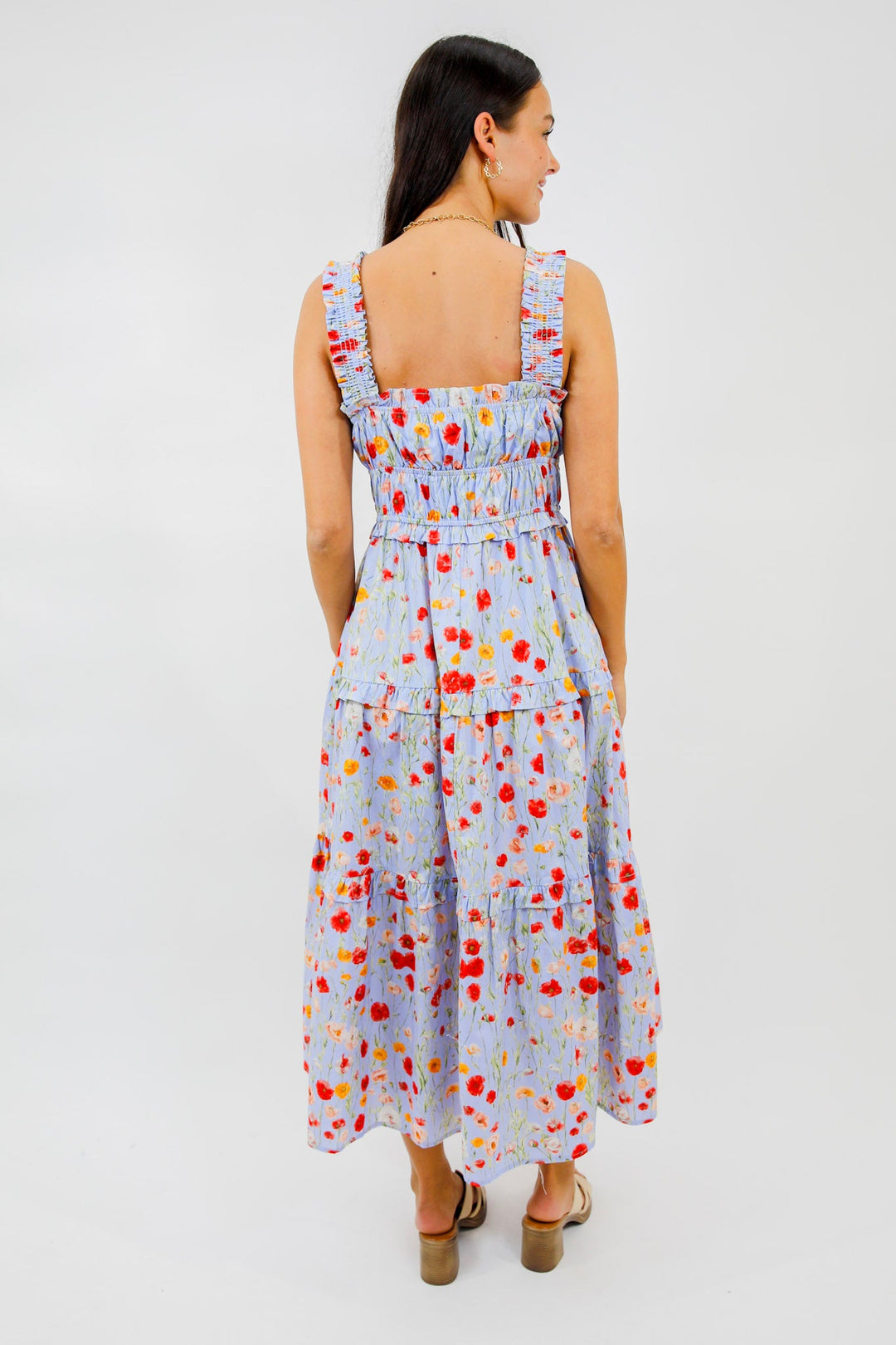 Bluebell Meadow Tiered Midi Dress