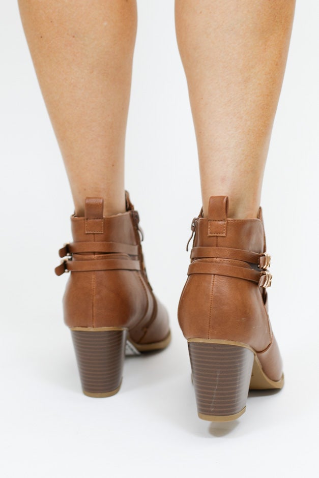 Buckle Up Booties with Side Zipper & Double Buckle Detail *Final Sale*