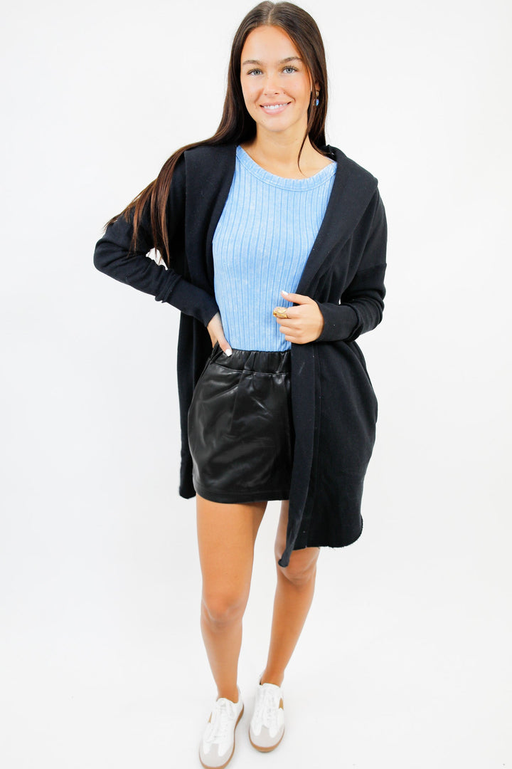 Soft Layers Hooded Cardigan
