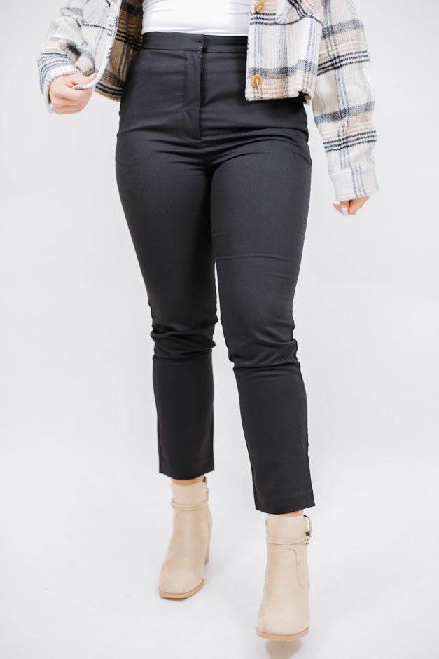High Waist Straight Leg Pants