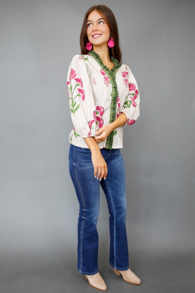 Stone Meadow Ruffle Blouse *Final Sale*