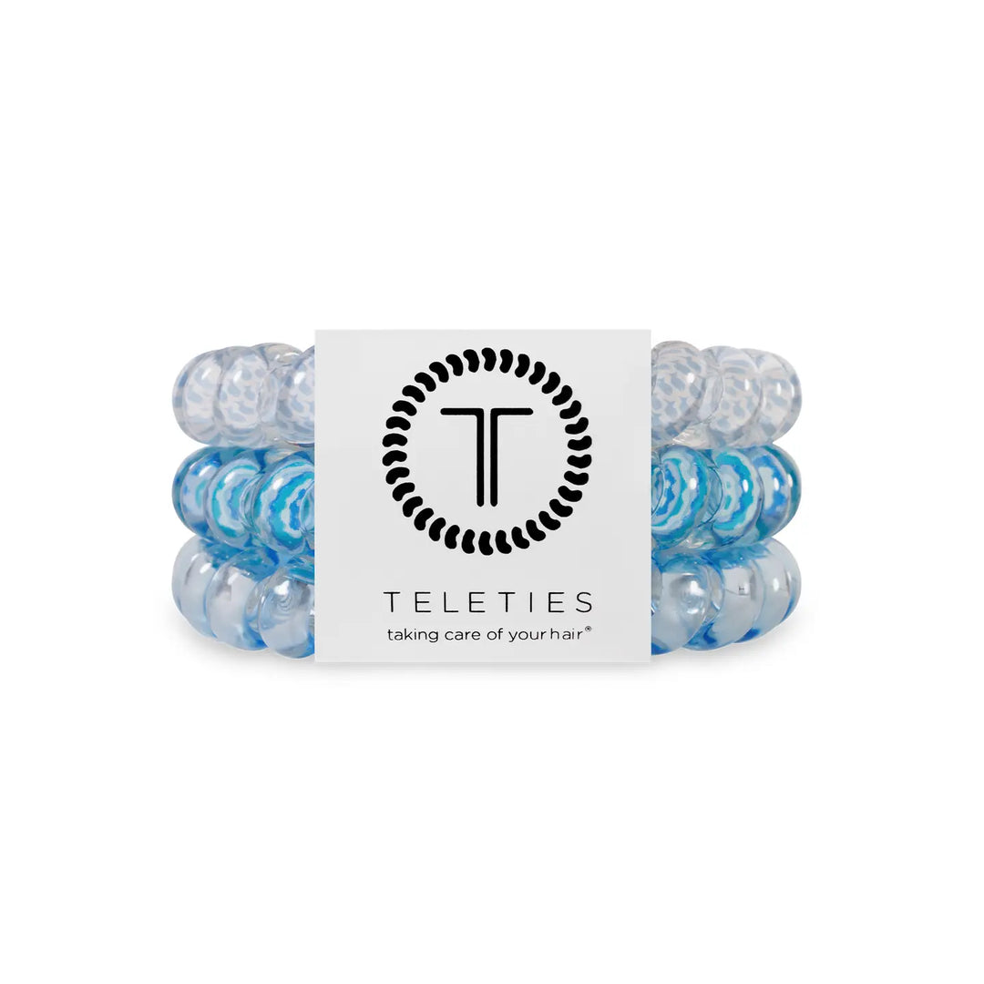 TELETIES Large Hair Ties - Strong, Stylish, and No-Rip Hair Accessories (3-Pack)