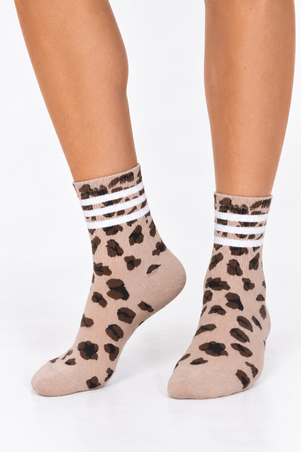 Leopard Half Crew Throwback Socks