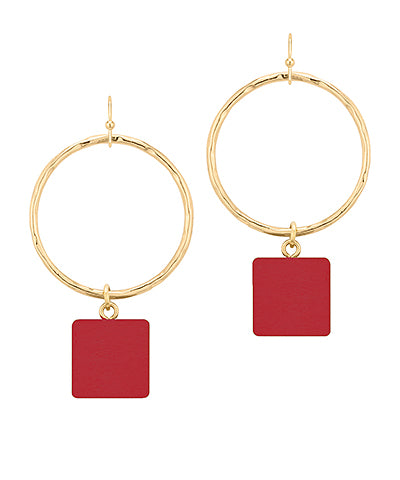 Gleaming Wood Earrings