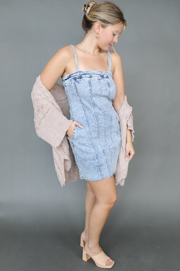 Made for You Denim Mini Dress