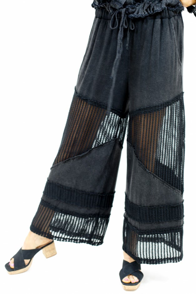 Passing By Knit Panel Pants *Final Sale*