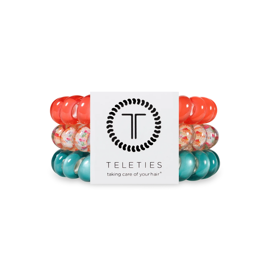 TELETIES Large Hair Ties - Strong, Stylish, and No-Rip Hair Accessories (3-Pack)