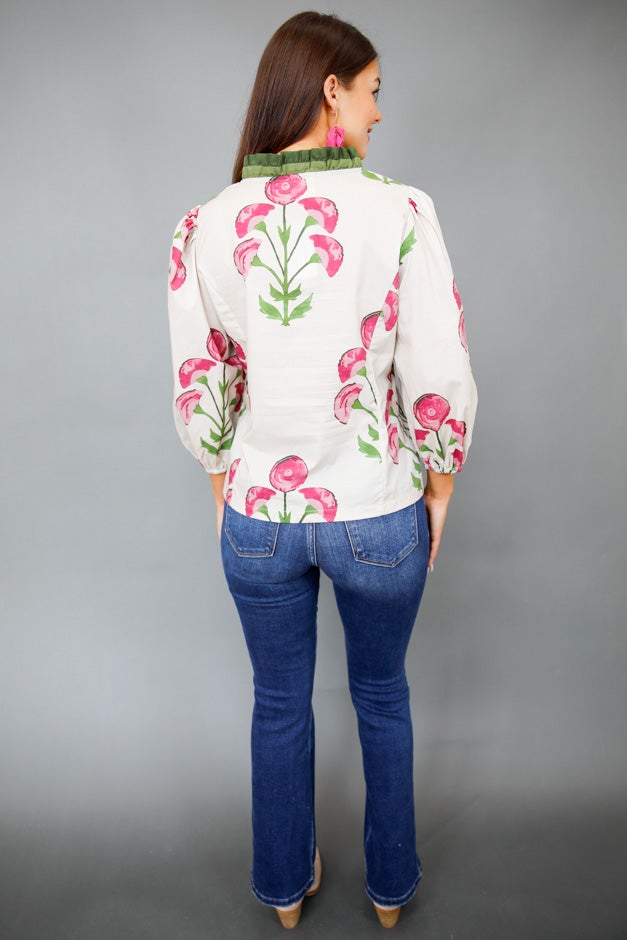 Stone Meadow Ruffle Blouse *Final Sale*