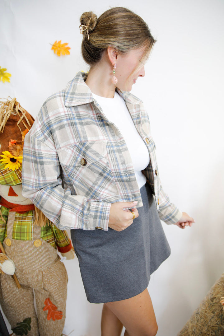 Harvest Edit Cropped Plaid Jacket *Final Sale*