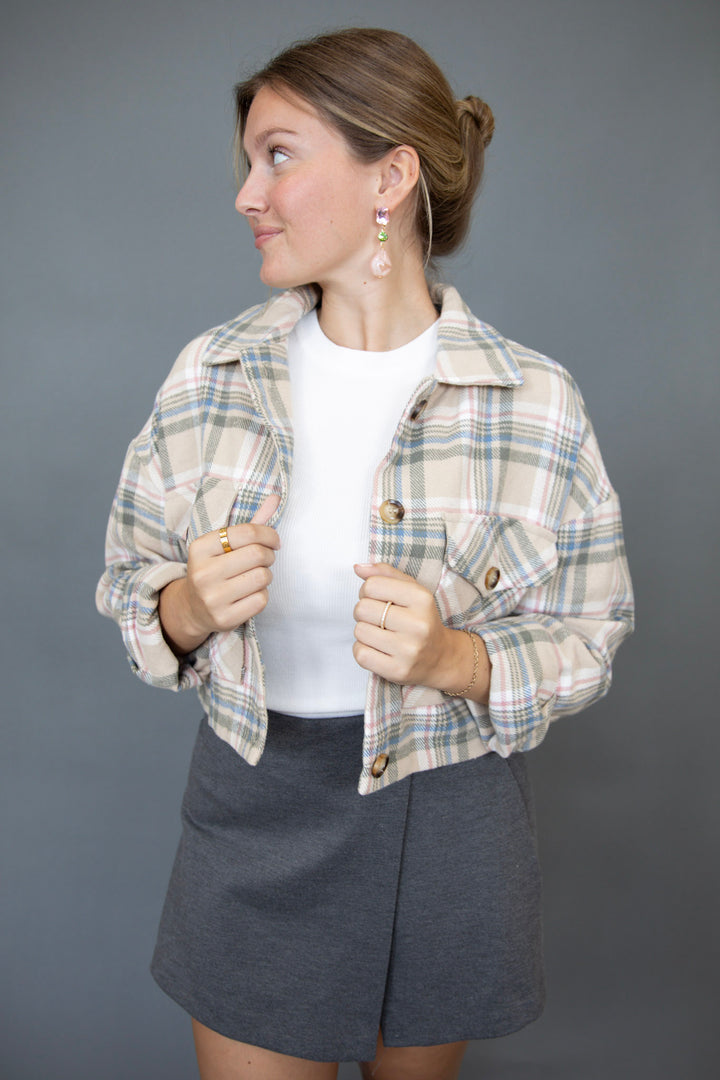 Harvest Edit Cropped Plaid Jacket *Final Sale*