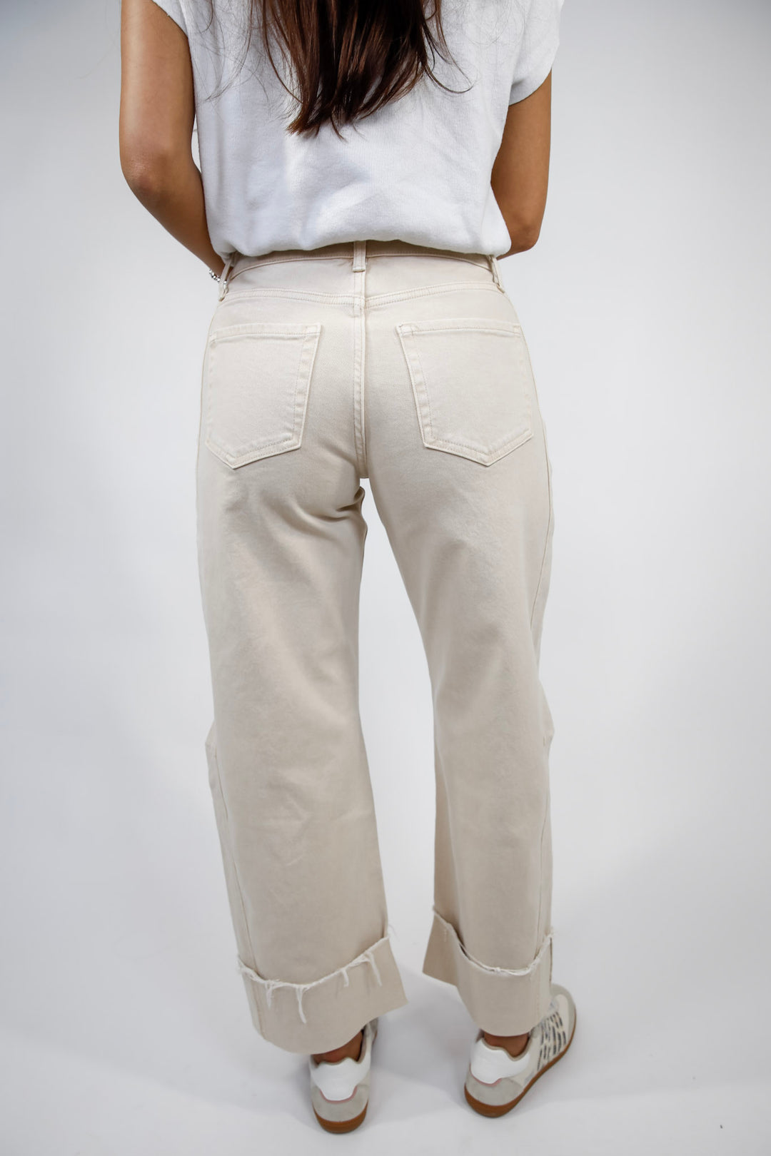 Flying Monkey Coastal Cream Barrel Jeans