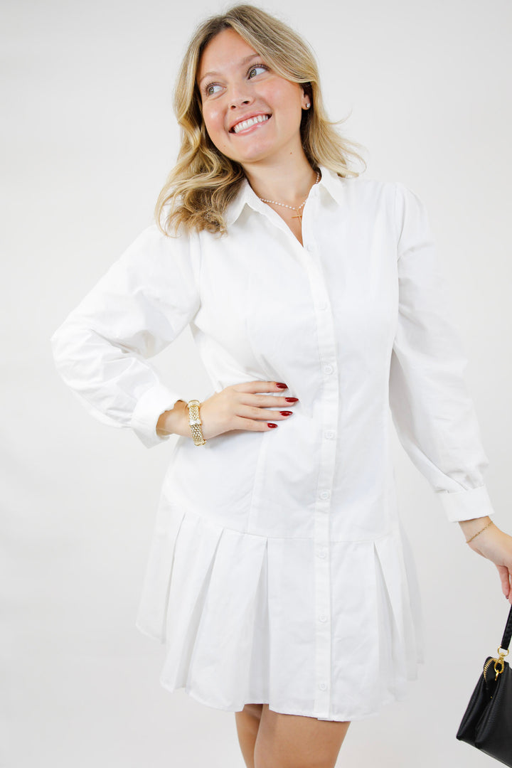 Simple Days Cotton Pleated Dress