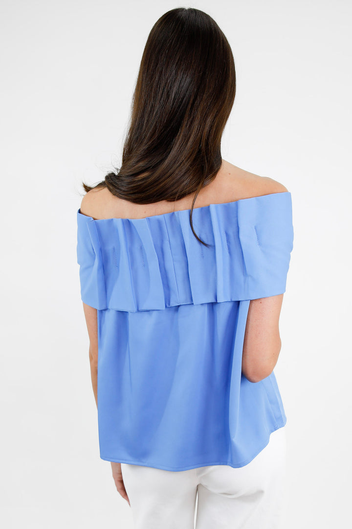 Graceful Bow Off the Shoulder Woven Top