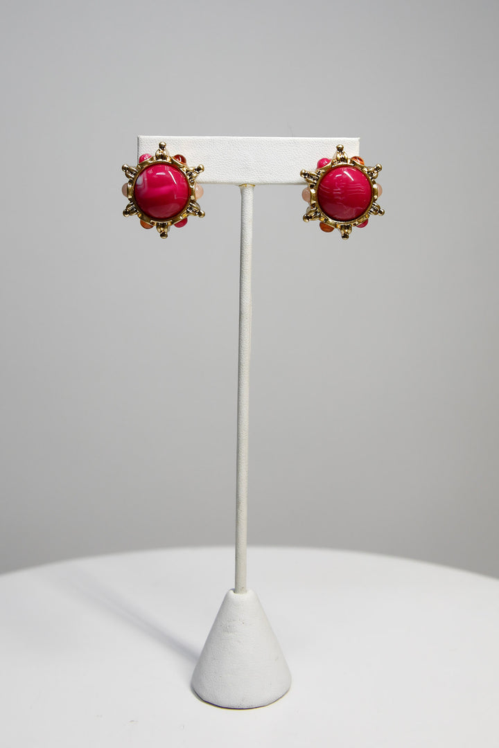 Sunburst Medallion Stud Earrings