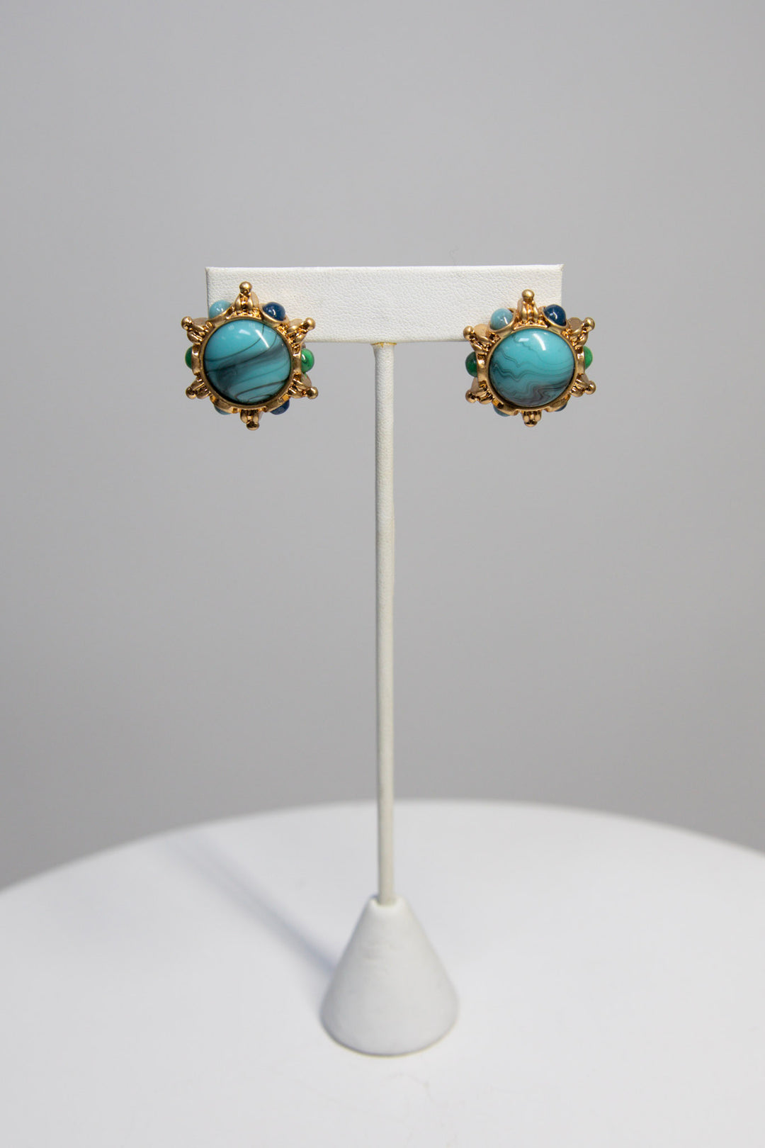 Sunburst Medallion Stud Earrings