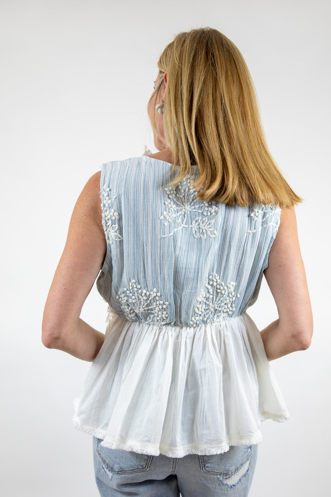 Ivory Meadow Woven Top