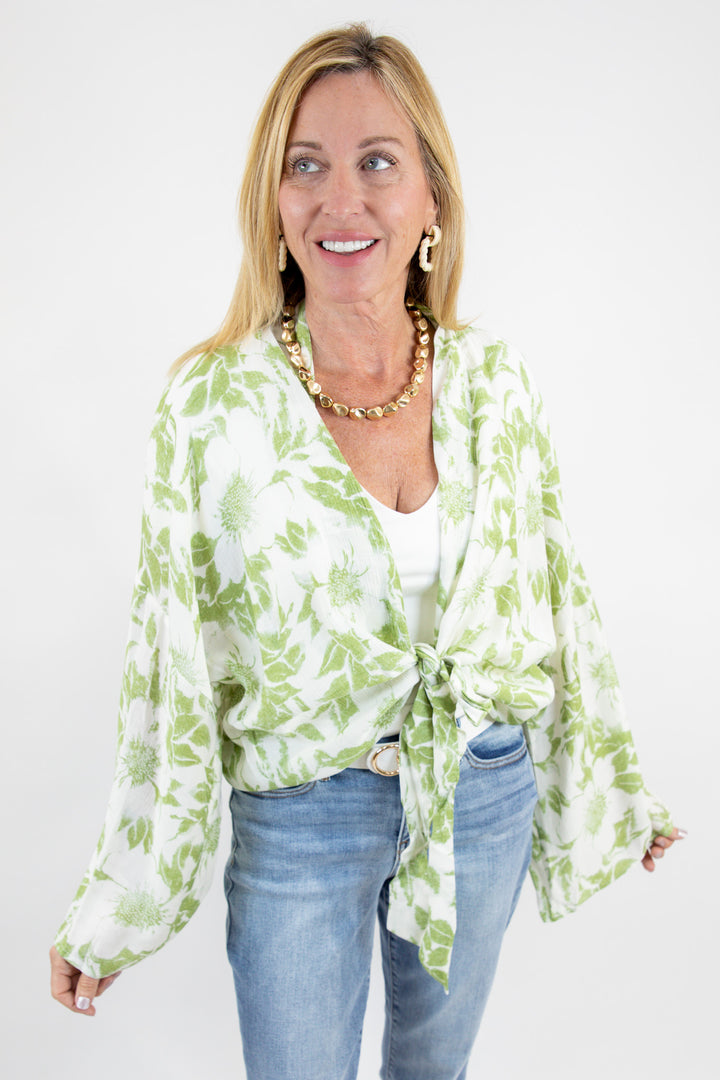 Blossom Lightweight Woven Cardi