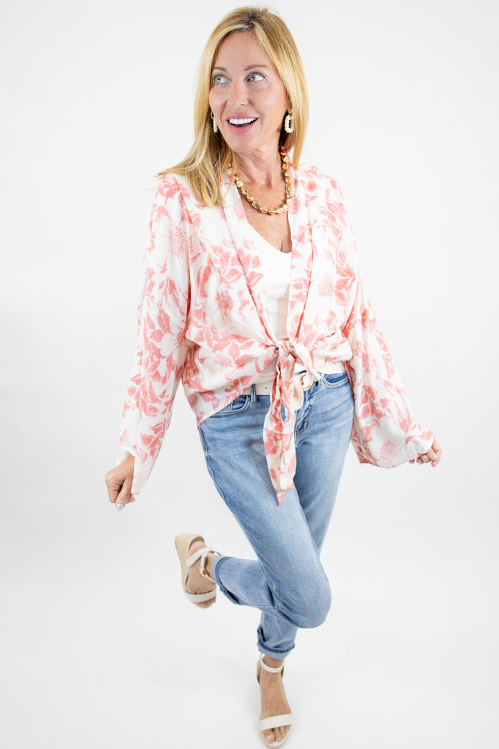 Blossom Lightweight Woven Cardi