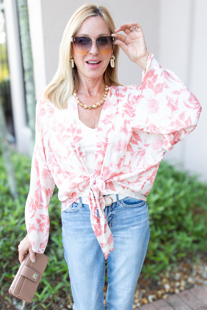 Blossom Lightweight Woven Cardi