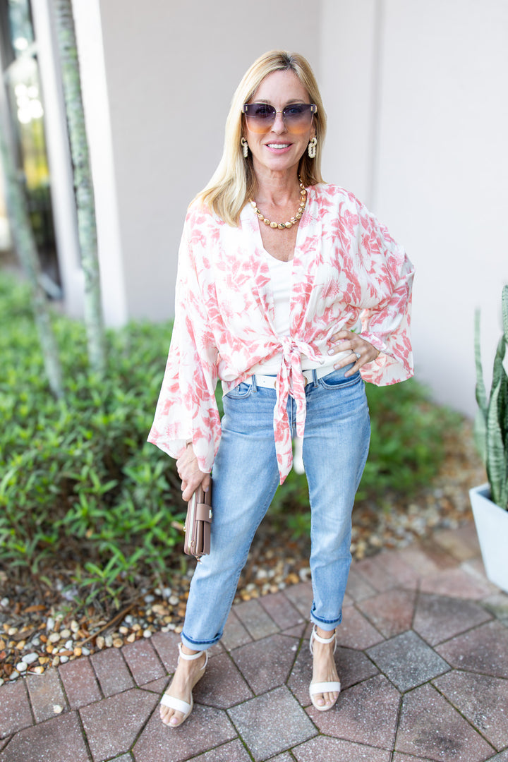 Blossom Lightweight Woven Cardi