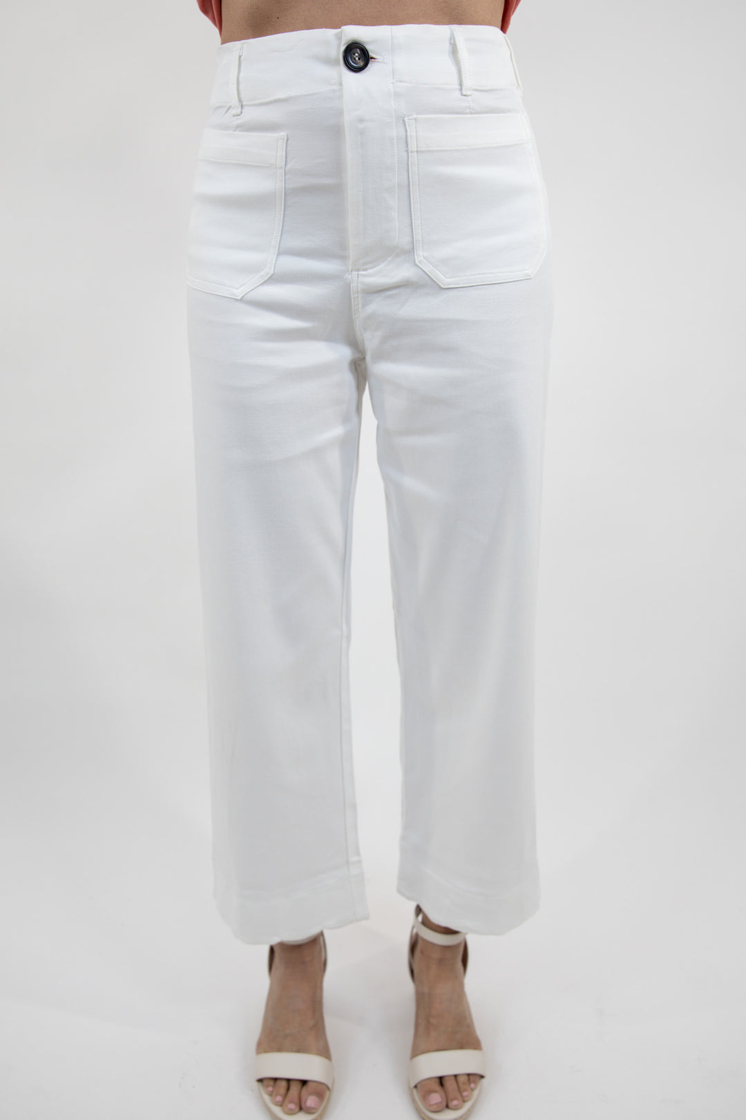 Scalloped Hem Wide Leg Pants
