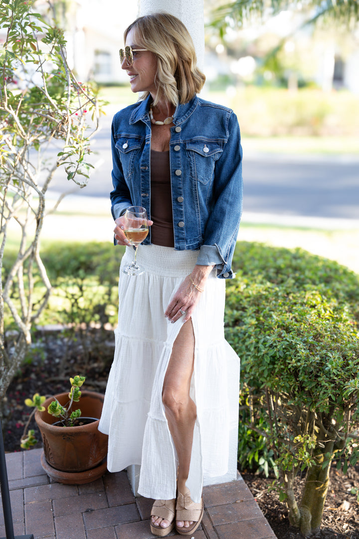 Harbor Flow Tiered Maxi Skirt