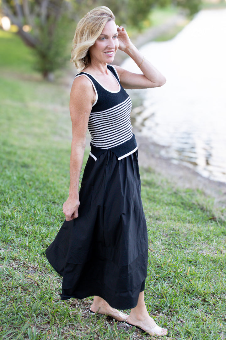 Cabana Stripe Knit Maxi Dress