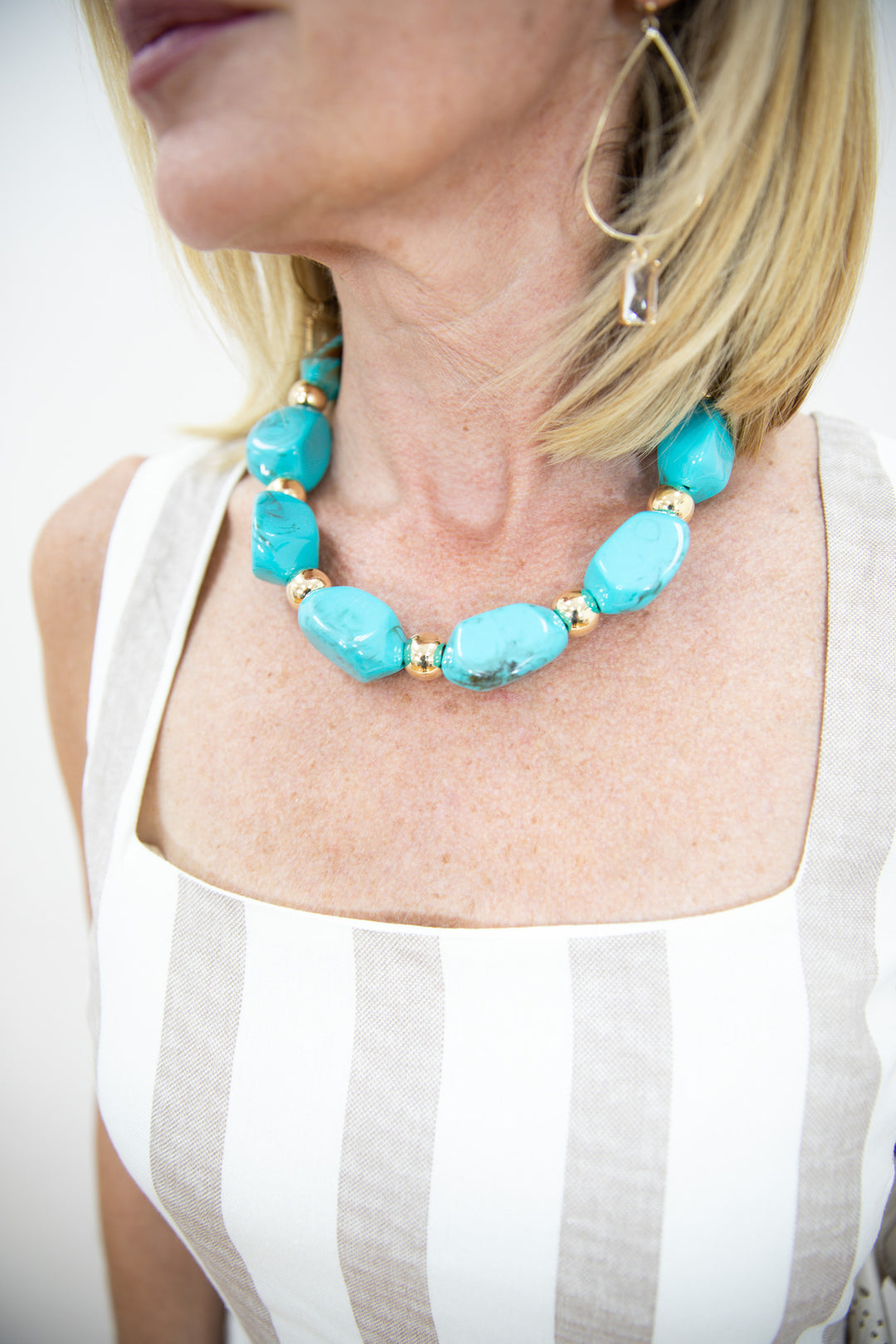 Turquoise Tides Beaded Necklace