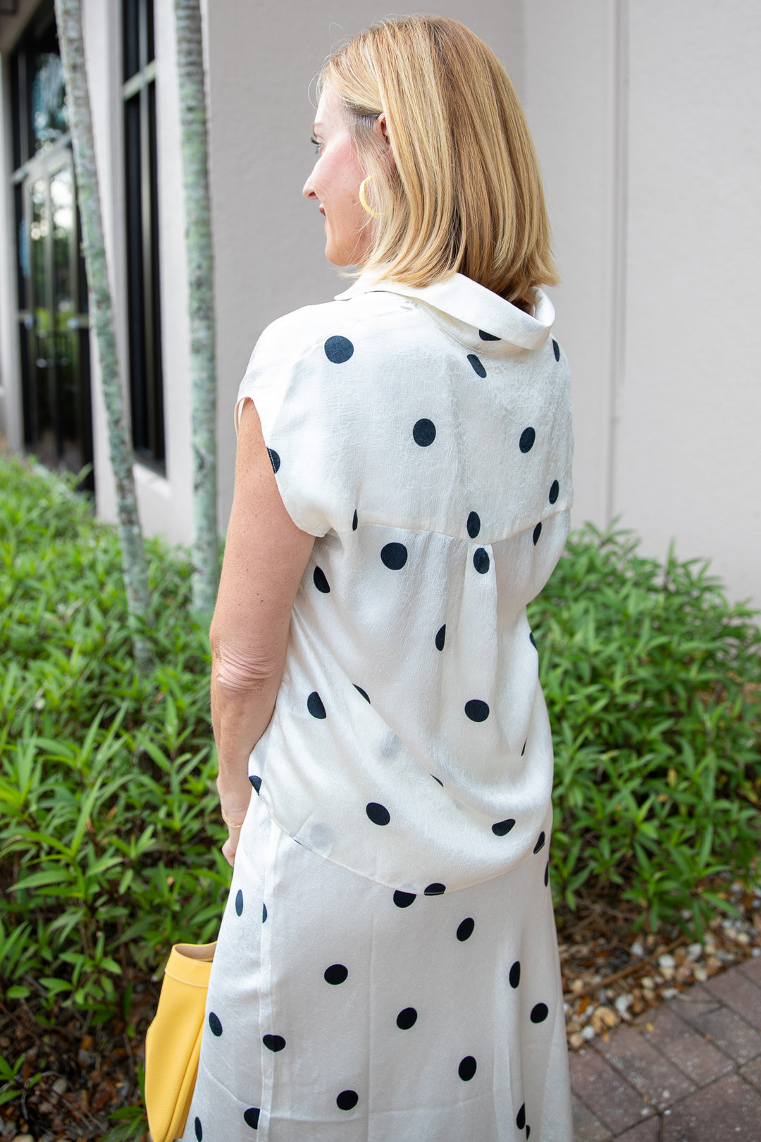 Dot Darling Button Down Blouse