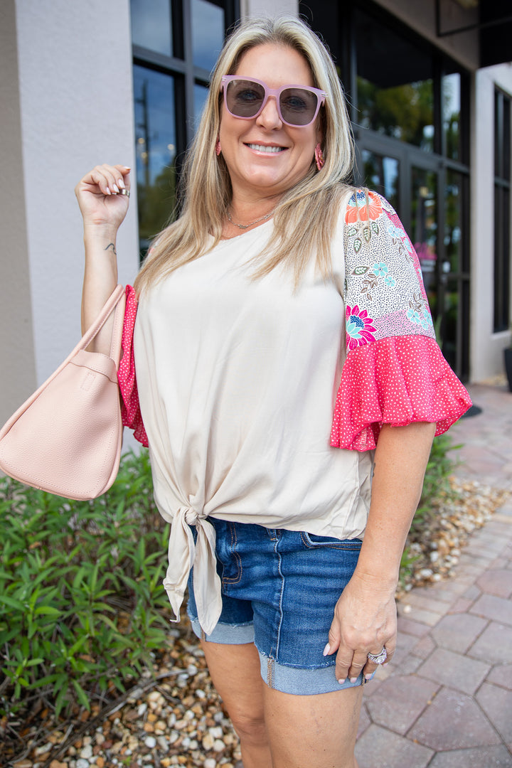 Confetti Charm Print Top