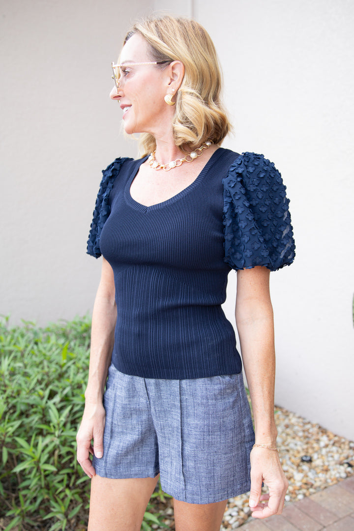 With Love Floral Texture Top