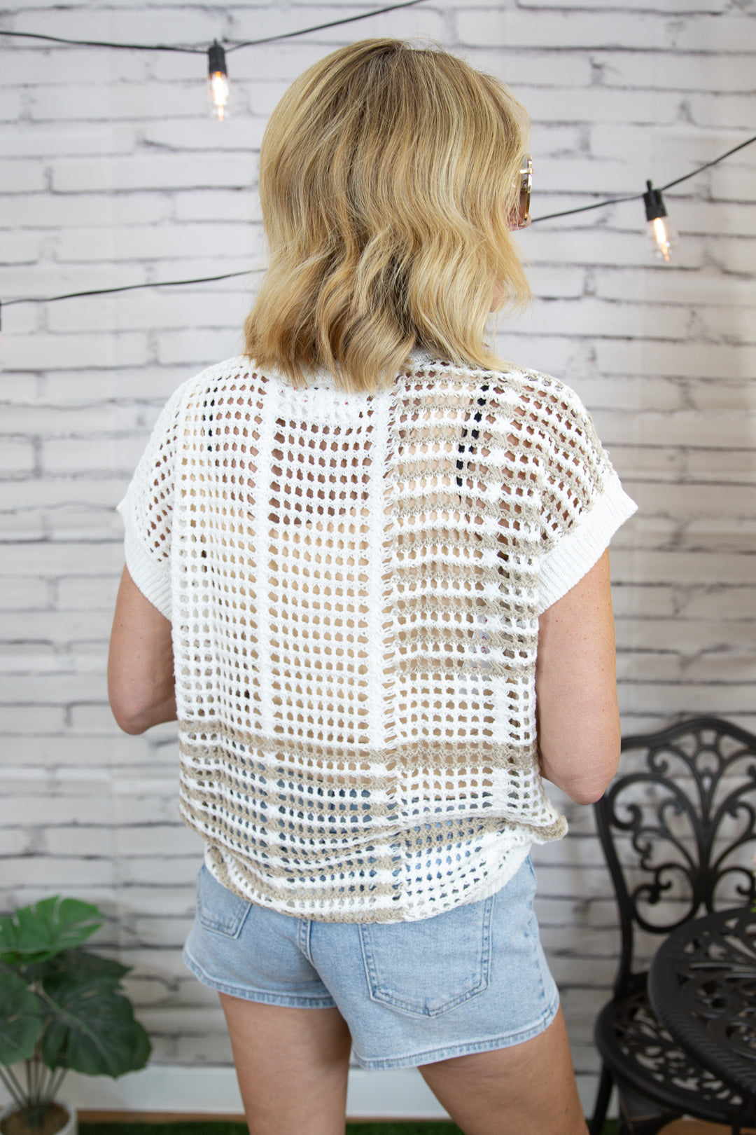Seaside Stripe Crochet Top