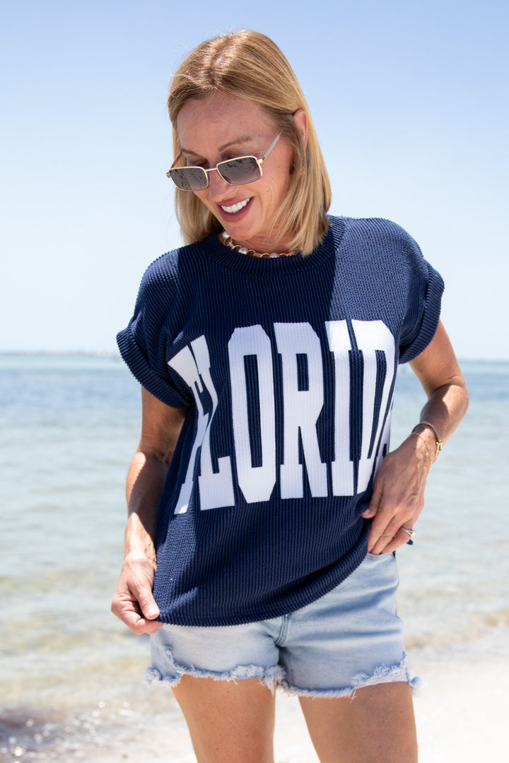 Florida Ribbed Knit Top
