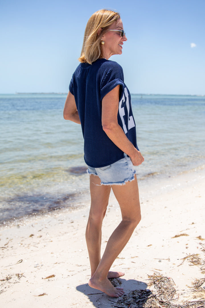 Florida Ribbed Knit Top