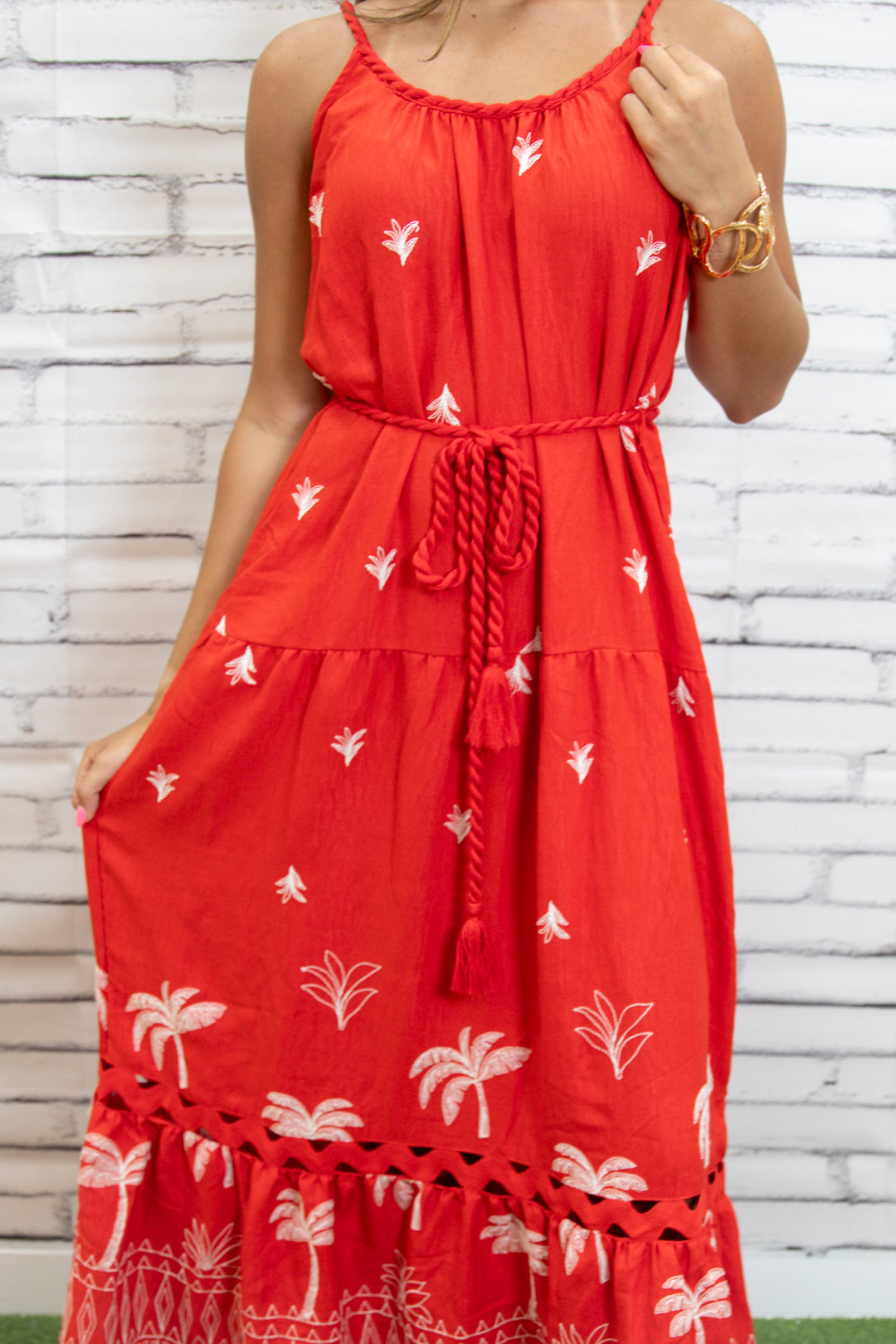 Scarlet Escape Embroidered Maxi Dress