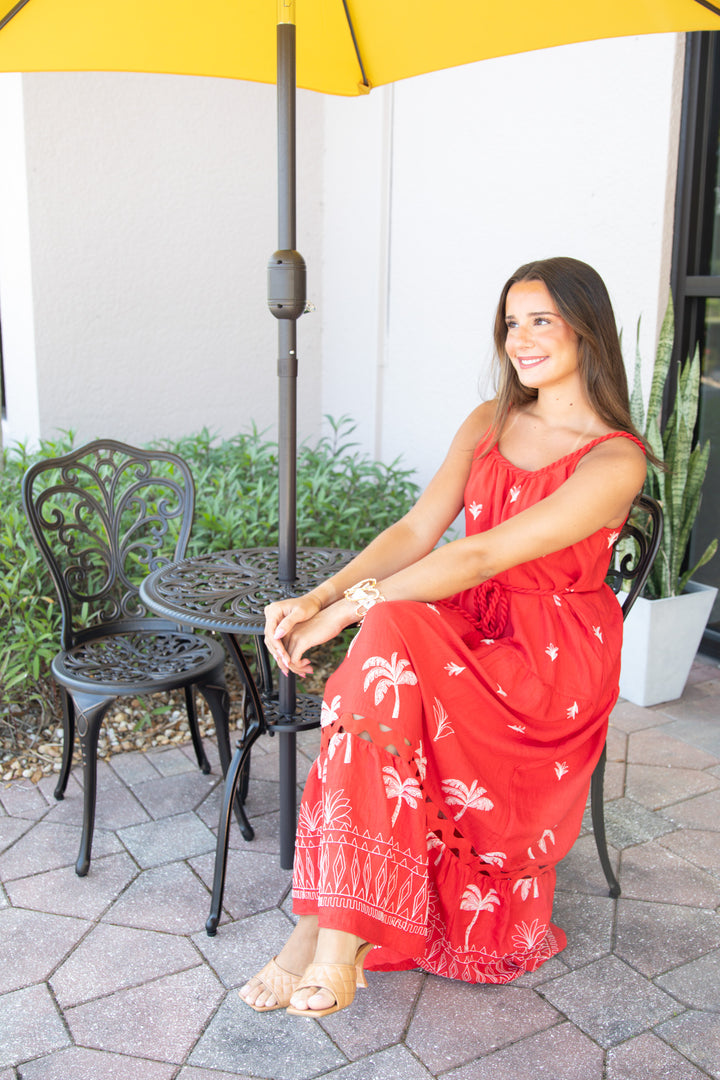 Scarlet Escape Embroidered Maxi Dress