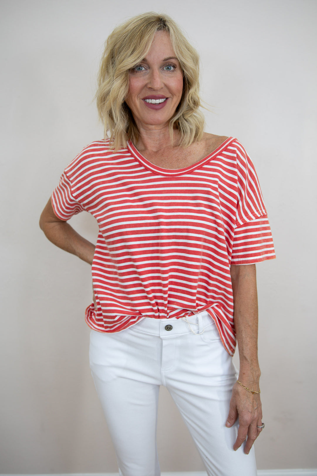 Dockside Stripe Relaxed Knit Top