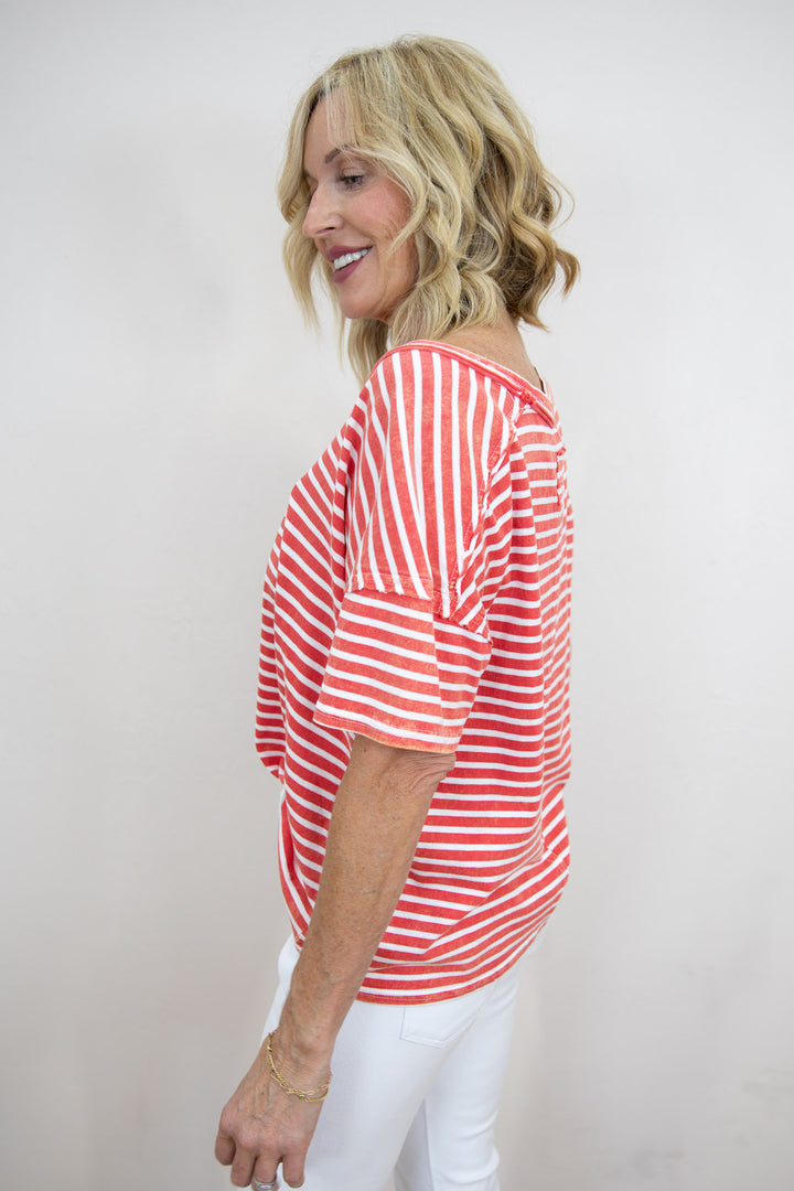 Dockside Stripe Relaxed Knit Top
