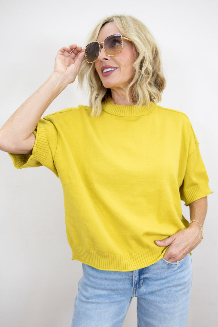 Stay Awhile Elbow Sleeve Sweater