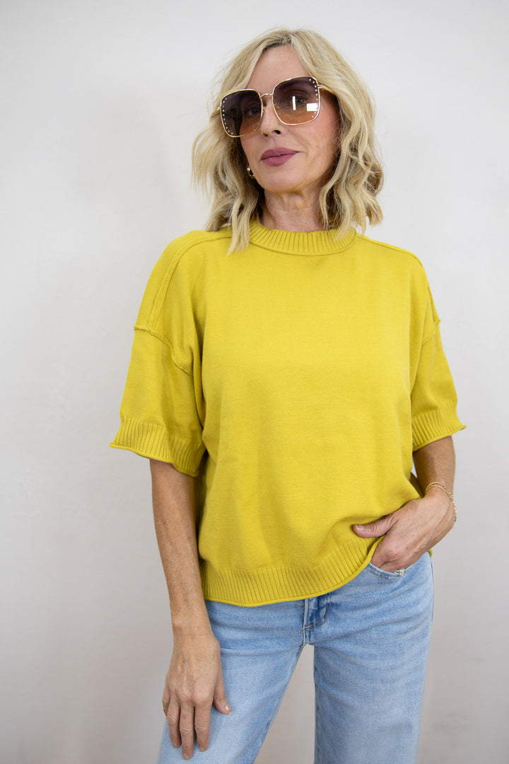Stay Awhile Elbow Sleeve Sweater