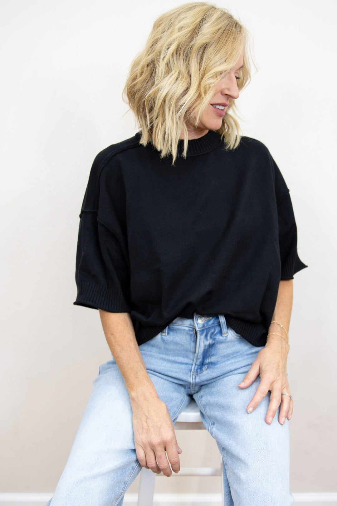 Stay Awhile Elbow Sleeve Sweater